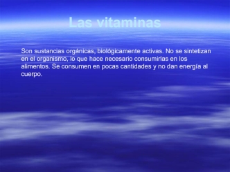 Las vitaminas