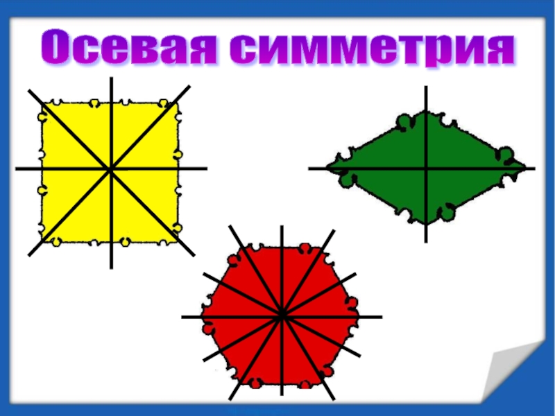 Четыре оси. Осевая симметрия.