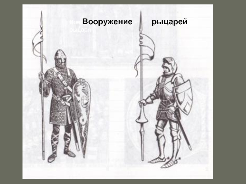 Исходя из текста и иллюстраций параграфа опишите словами или нарисуйте вооружение рыцаря 6 класс