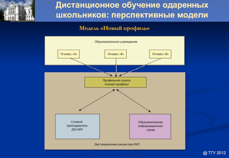 Новый профиль. Новый профиль модель смешанного обучения. Модель ТГУ. Модель новый профиль. Перспективная модель общества,.