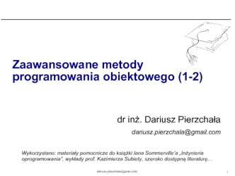 Zaawansowane metody programowania obiektowego