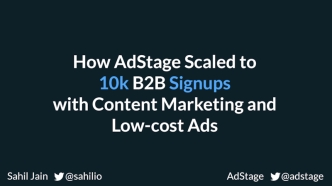 How to Scale to 10k B2B Signups with Content Marketing and Low-cost Ads