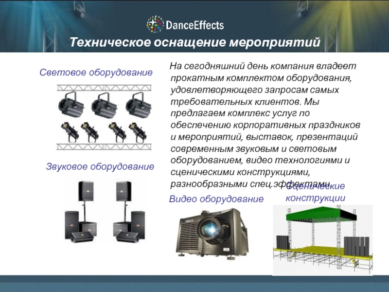 Какое оснащение. Техническое оснащение мероприятий. Оборудование для проведения мероприятий. Техническое оснащение предприятия. Технического оснащения компании.