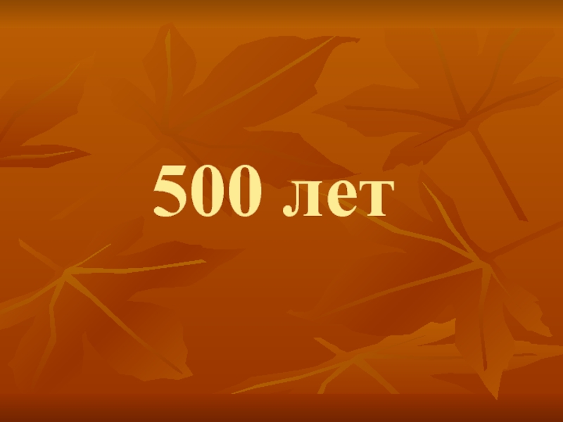 500 лета