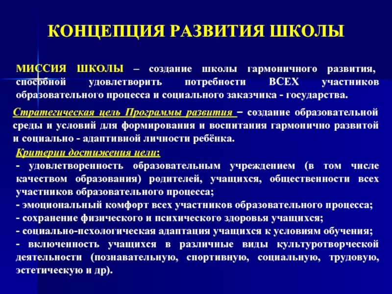 Школа развития презентация. Концепция программы развития школы. Цель концепции программы развития школы. Концепция и план развития школы. Концепция развития образовательного учреждения.