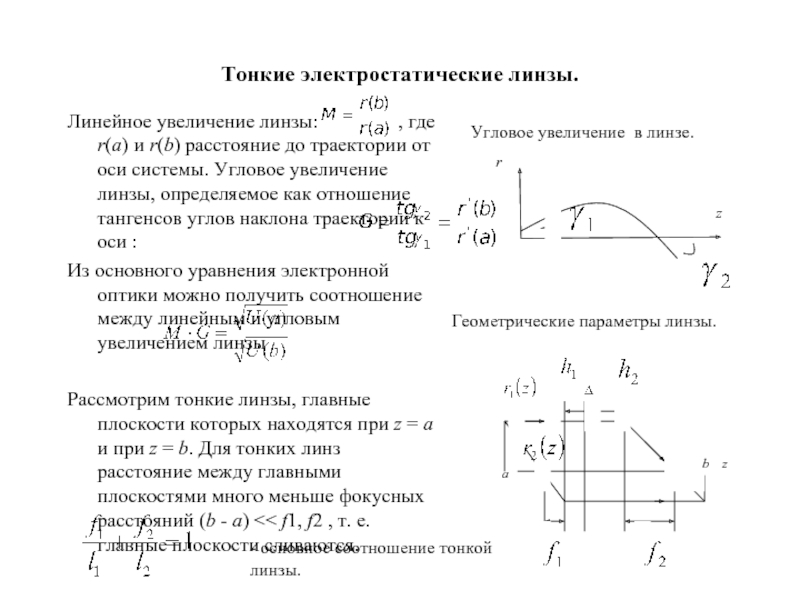 Увеличение линзы показывает