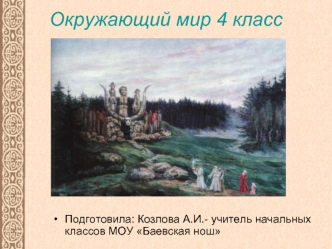 Окружающий мир 4 класс