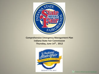 Comprehensive Emergency Management Plan Indiana State Fair Commission