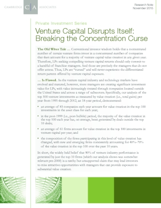 Venture Capital Disrupts Itself: Breaking the Concentration Curse