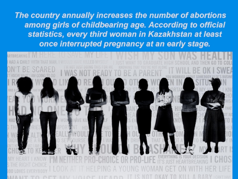 The country annually increases the number of abortions among girls of childbearing