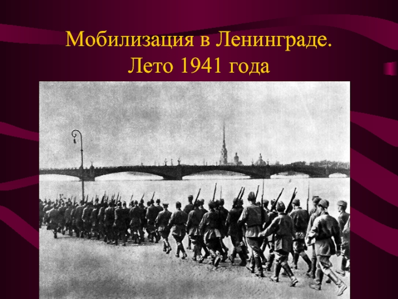 Мобилизация в Ленинграде.  Лето 1941 года