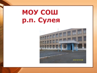 МОУ СОШ р.п. Сулея