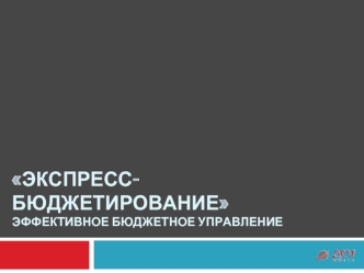 ЭКСПРЕСС-БЮДЖЕТИРОВАНИЕЭФФЕКТИВНОЕ БЮДЖЕТНОЕ УПРАВЛЕНИЕ