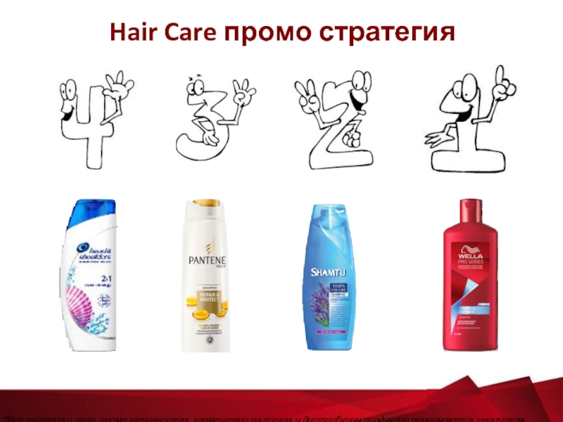 Hair Care промо стратегия*Все решения о цене, промо активностях, размещении на