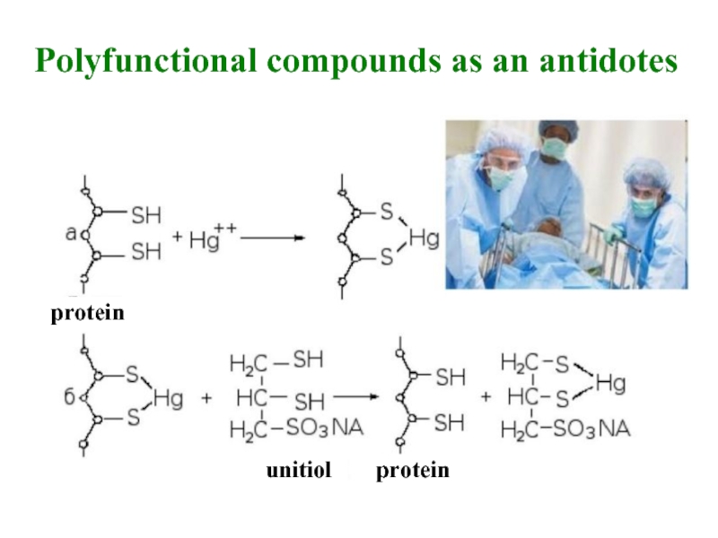 protein  unitiol protein Polyfunctional compounds as an antidotes