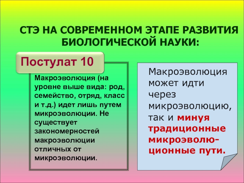 Презентация современная теория эволюции 9 класс