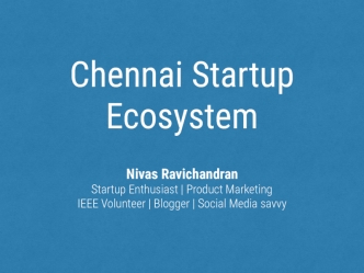 Chennai Startup Ecosystem