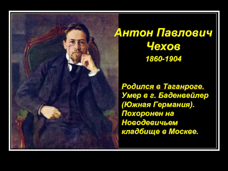 Когда он родился. Когда родился Антон Чехов. Смерть Чехова презентация. Чехов годы жизни и смерти.