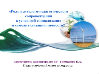 Роль психолого-педагогического сопровождения  в успешной социализации  и самоактулизации личности