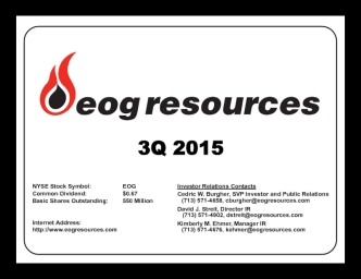 eogresources Q3 2015 Earnings Report