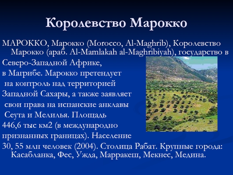 Проект про марокко