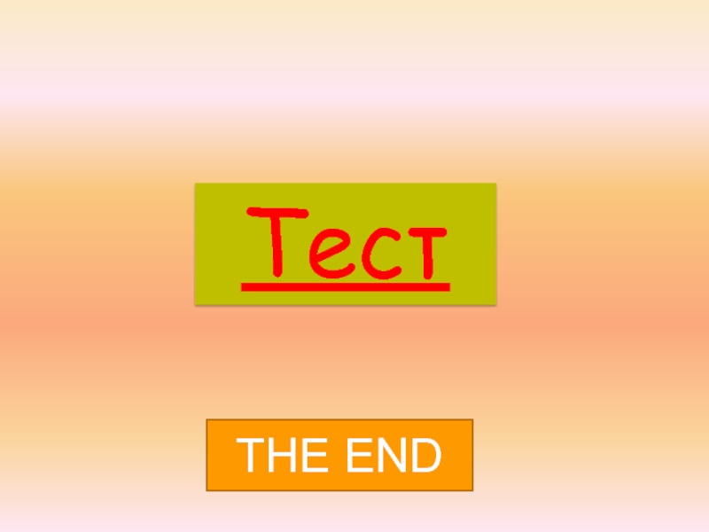 Тест THE END