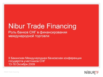 Nibur Trade Financing