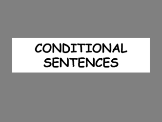 Conditional sentences