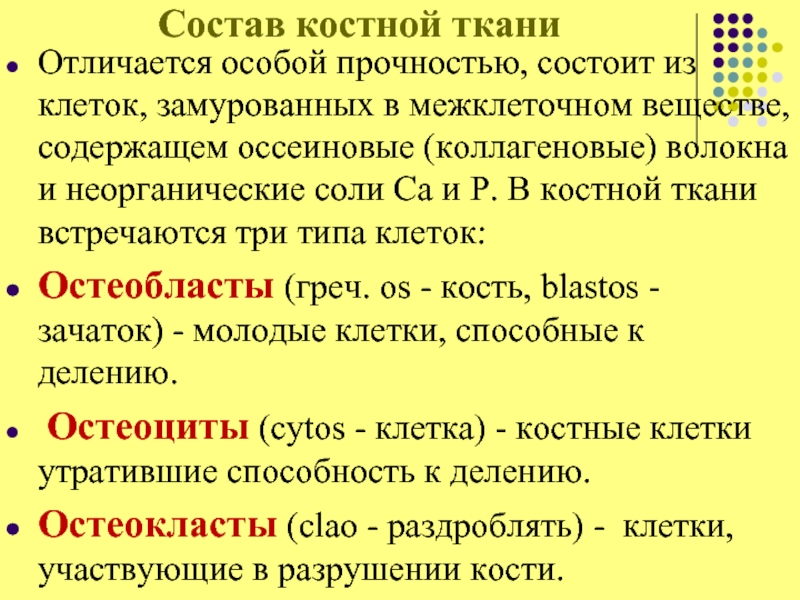 Какой металл входит в состав костной ткани