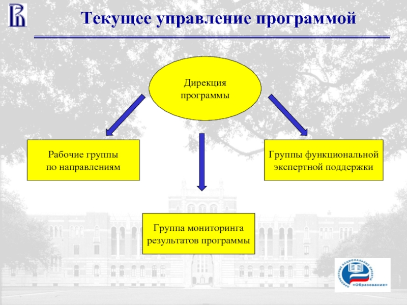 Программа групп. Текущее управление. Программа управления. Характеристика текущего управления. Текущее управление осуществляют.