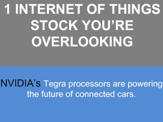 1 Internet of Things Stock You’re Overlooking