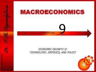 Economic growth. Technology, empirics, and policy