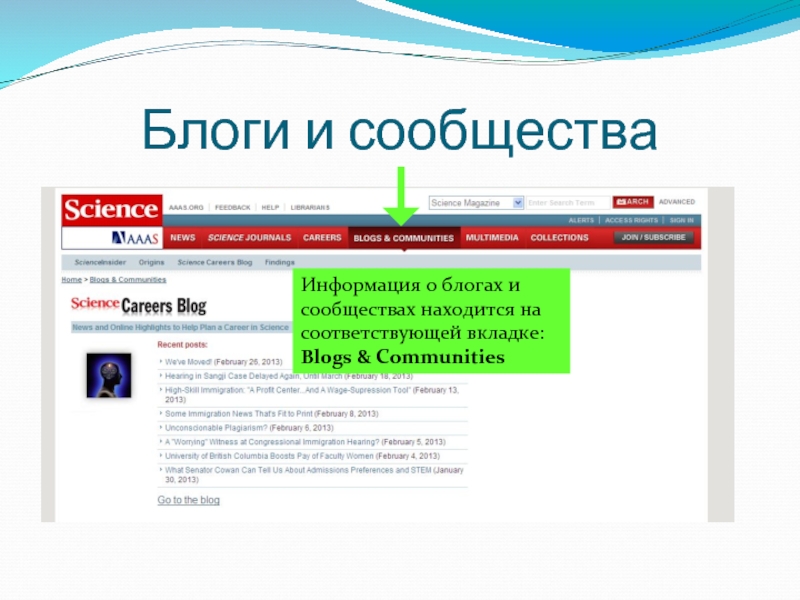 Сообщество блог. Blog сообщества. Блог информация. Веб сайт академического журнала.