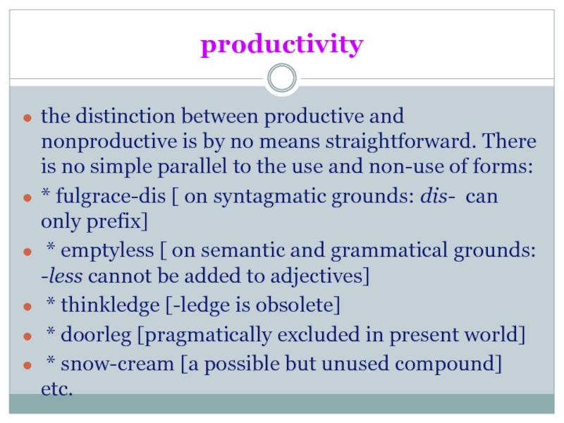 productivitythe distinction between productive and nonproductive is by no means straightforward.