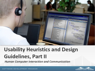 Usability Heuristics and Design Guidelines. Human Computer Interaction and Communication. (Part 2)