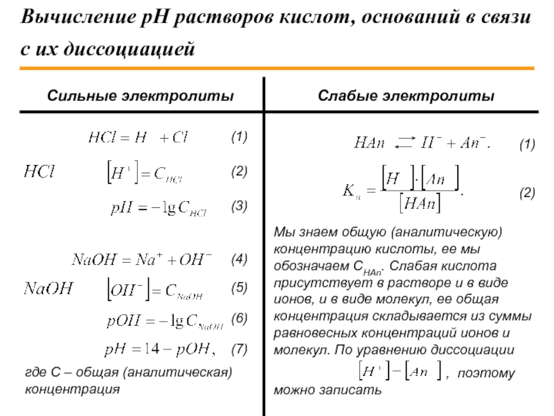 Аналитическая химия концентрация. Вычисление PH растворов сильных электролитов. Расчет РН растворов кислот. Определить РН растворов сильных электролитов. Вычисление водородного показателя в растворах слабых электролитов.