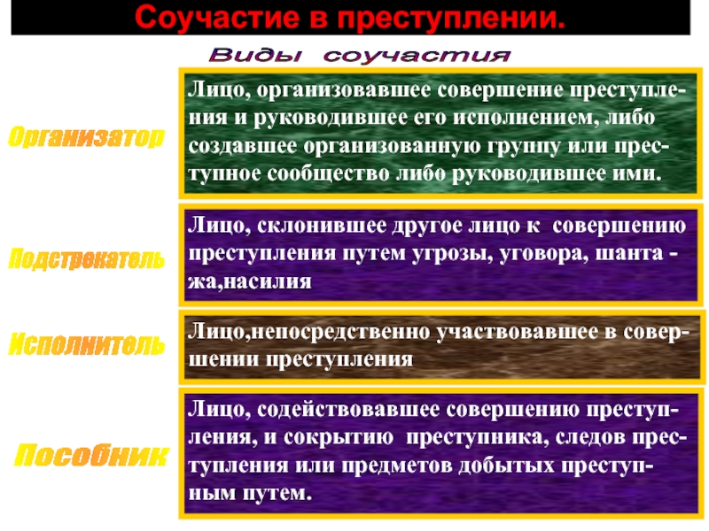 Виды и формы соучастия в преступлении. Соучастие в преступлении. Виды соучастия в преступлении. Понятие соучастия в преступлении. Соучастие в совершении преступления.