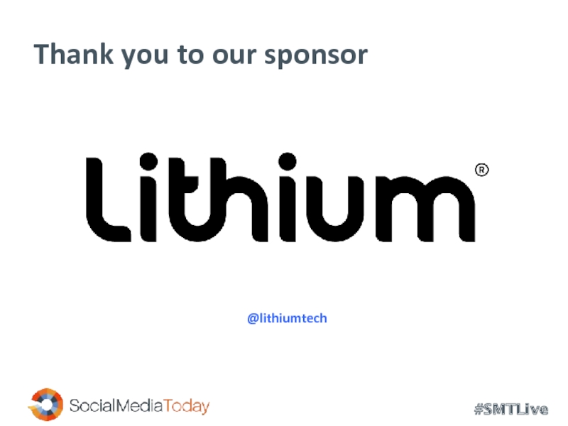 Thank you to our sponsor@lithiumtech