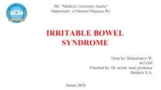 Irritable bowel syndrome