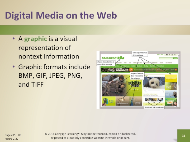 Digital Media on the WebA graphic is a visual representation of