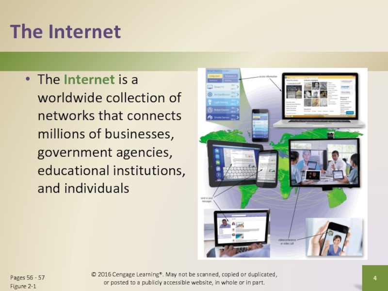 The InternetThe Internet is a worldwide collection of networks that connects