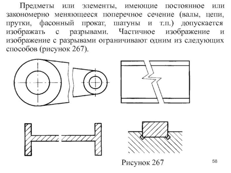 Каким способом рисунок. Поперечное сечение вала. Фасонное сечение. Горизонтальный разрез вала. Валы по форме поперечного сечения.