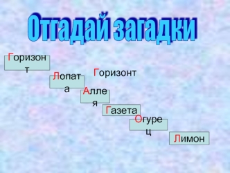 Отгадай загадки