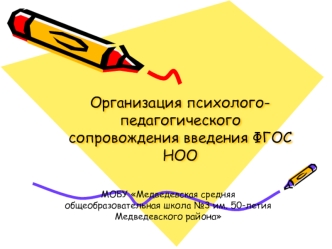 Организация психолого-педагогического сопровождения введения ФГОС НОО