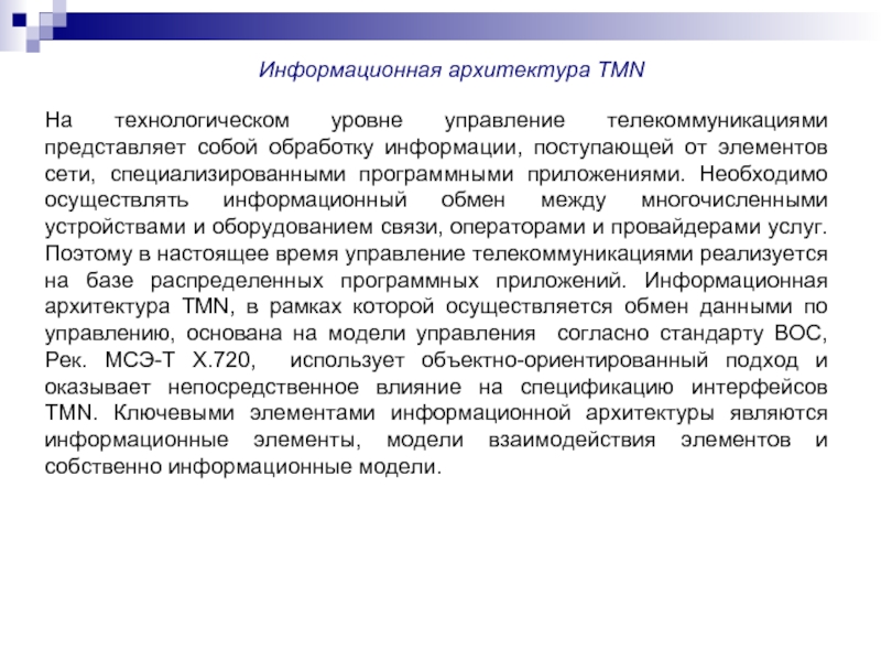 Что представляет собой программное приложение. Информационная архитектура tmn. Спецификация интерфейса. Tmn презентация. Набор стандартов tmn.