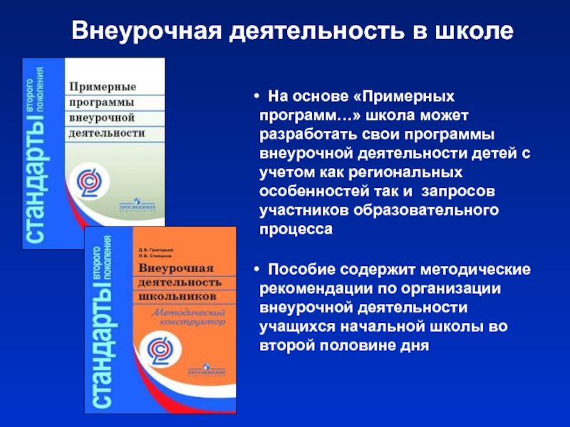 Образовательные программы начальной школы презентация