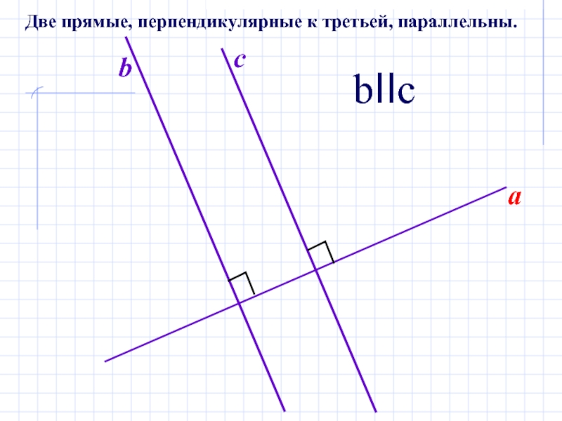 Две прямые перпендикулярные третьей прямой параллельны чертеж