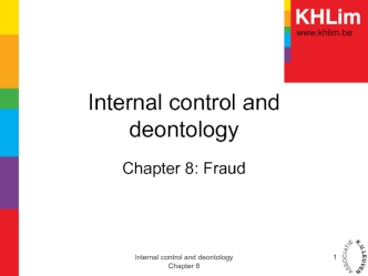 Internal control and deontology - Chapter 8 Fraud