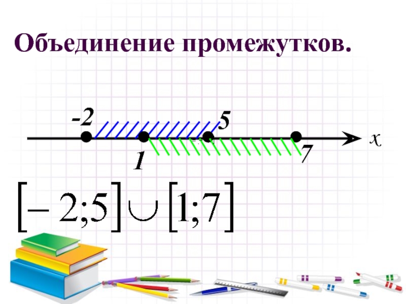 Найдите объединение промежутков