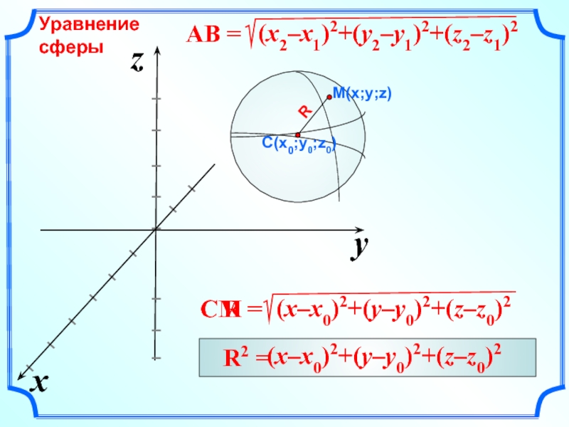 4 уравнение сферы